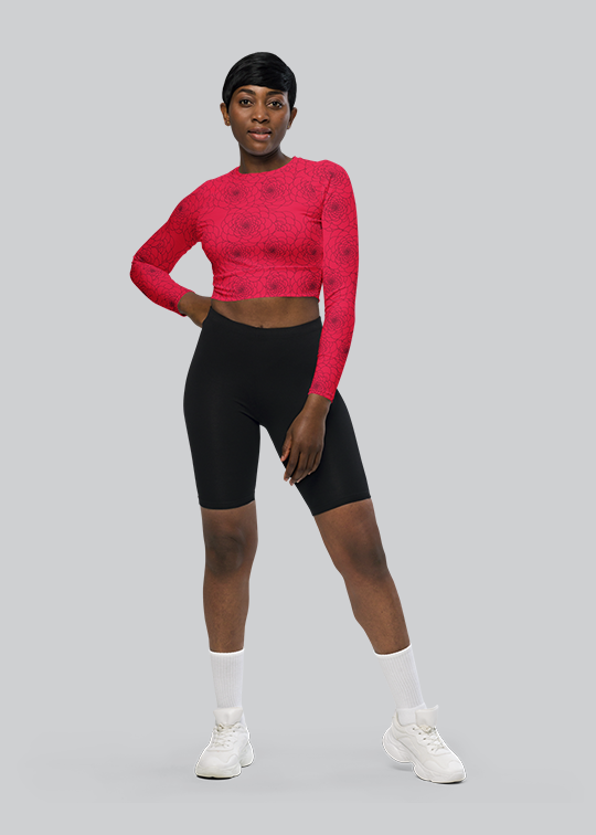 Dalia Long-Sleeve Crop Top