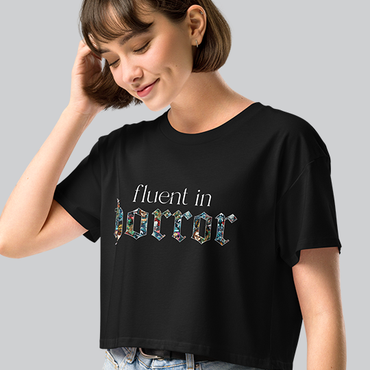 Fluent in Horror Women's Crop Tee