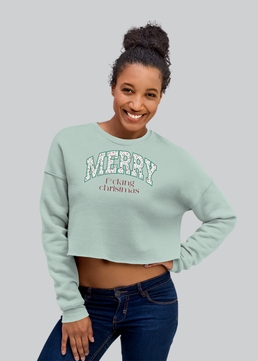 Merry F*cking Christmas Women's Crop Crewneck