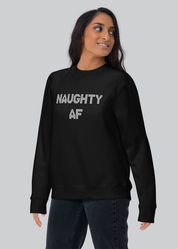 Naughty AF Womens Crewneck Sweatshirt