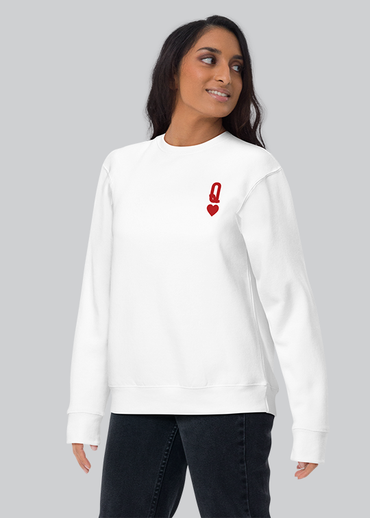 Queen Of Hearts Womens Crewneck Sweatshirt